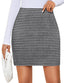 ZESICA Plaid Mini Skirt for Women Fall High Waist Bodycon Skort