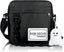 Black & White Checkered Crossbody Messenger Bag