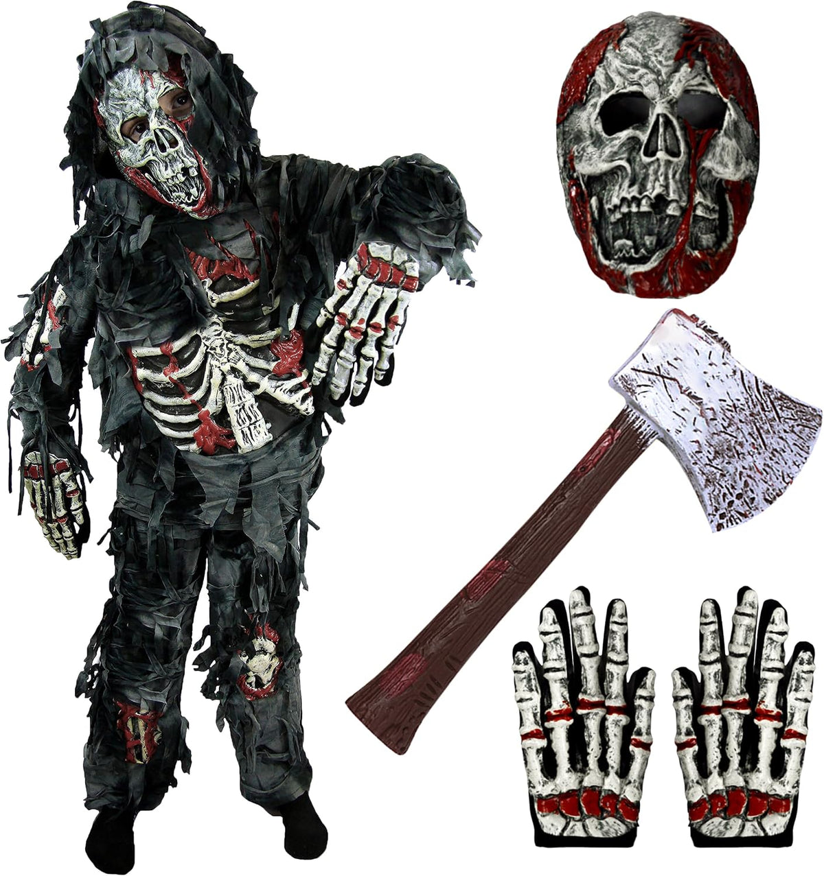 Spooktacular Creations Zombie Costume for Kids, Scary Halloween Costume for Boys, Halloween