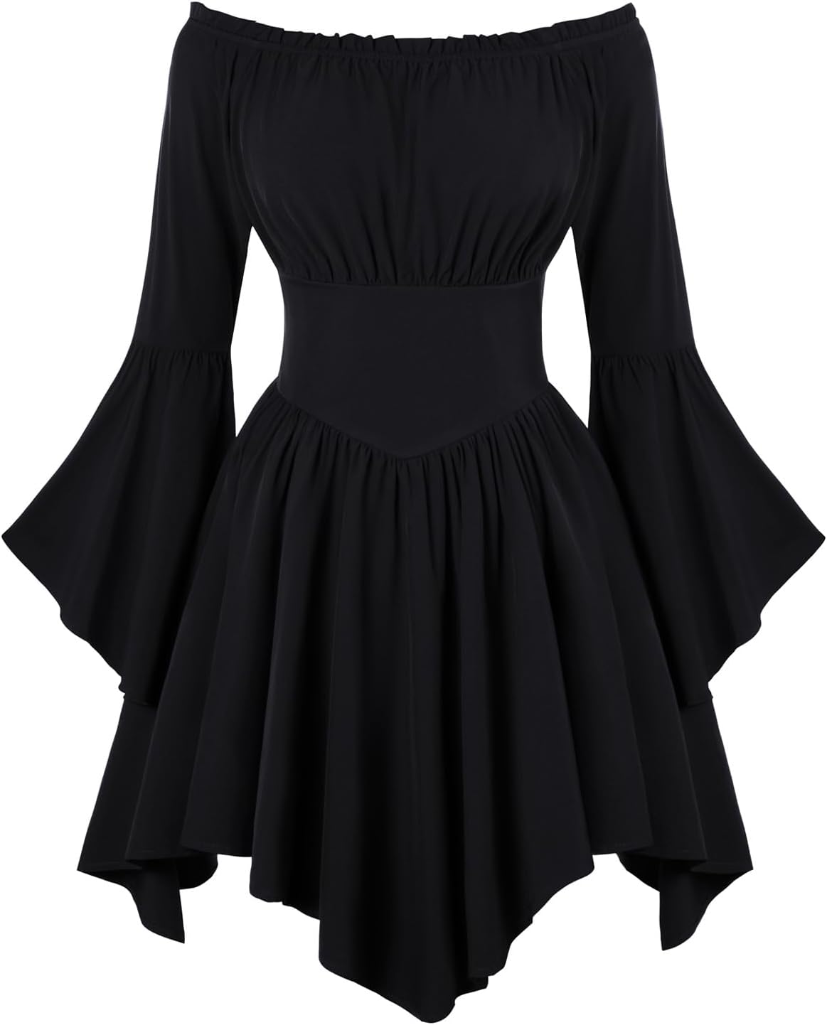 Scarlet Darkness Renaissance Costume Women Pirate Off Shoulder Corset Dress