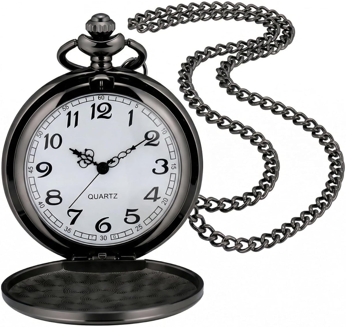 I-MART Smooth Vintage Pocket Watch with Chain
