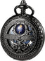 TREEWETO Men's Mechanical Roman Numerals Dial Sun and Moon Skeleton Po