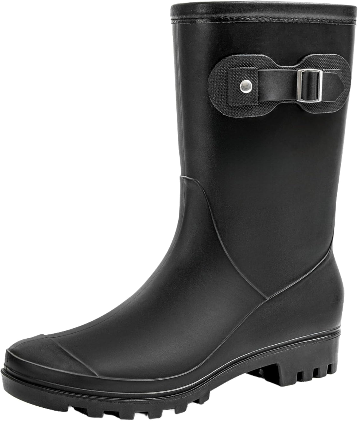 Women's Mid Calf Rain Boots Waterproof Fashion Shoes