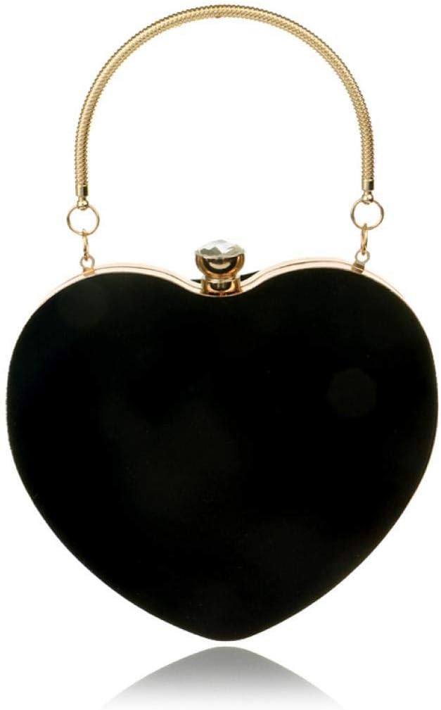 Velvet Heart-Shaped Clutch — Small Cute Evening Bag