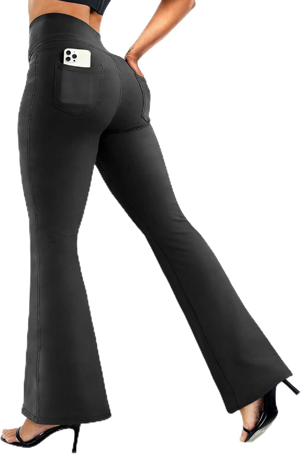 3 Packs Womens High Waist Flare Pants-flare Yoga Pants，yoga Pants