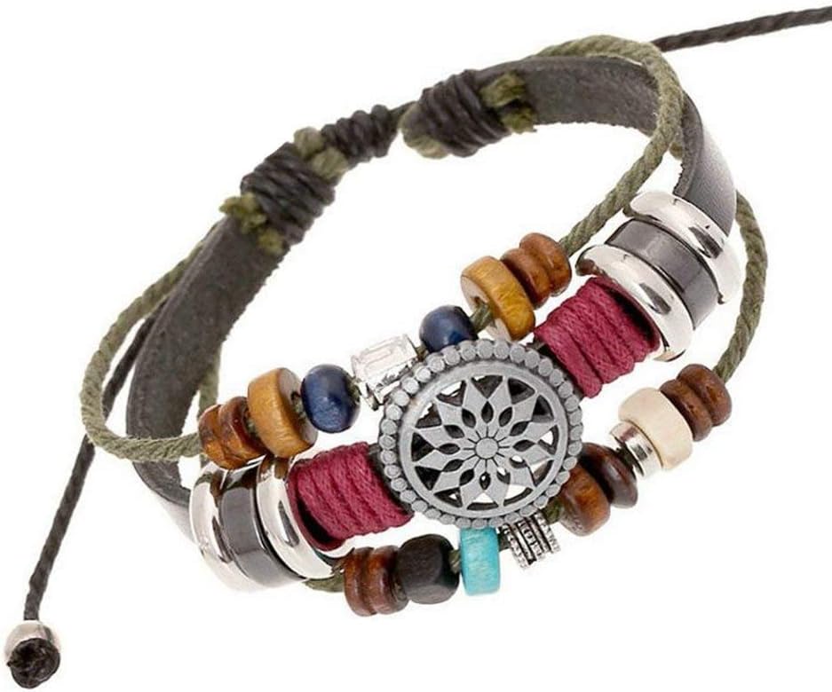 OYEFLY Vintage Bohemia Beaded Bracelet, Multilayer Hand Woven Wristbands, Hemp Cords Wrap Bracelet Jewelry for Men and Women Main image