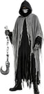 Grim Reaper Costume Set Unisex Halloween Hooded Cape Cosplay Ghost Cloak