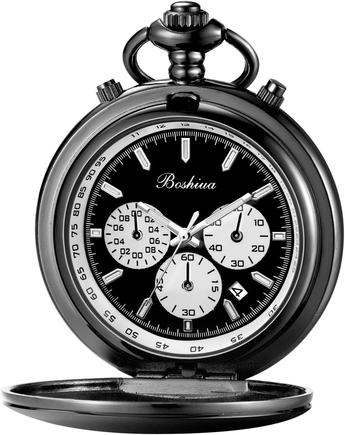 Smooth Quartz Pocket Watches for Men Multifunctional Chronograph Class