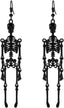 Halloween Skeleton Earrings Spooky Skull Skeleton Dangle Earrings for Women Costume Dress Up Ghost Earrings Halloween Outfits Jewelry Accessories Gifts