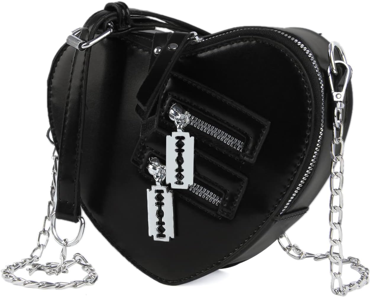 Heart-Shaped Gothic Chain Crossbody Purse Secondary image