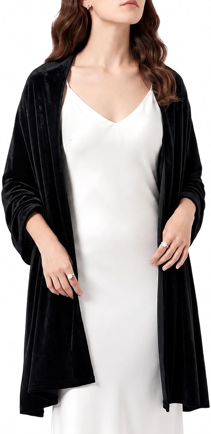 Velvet Bridal Shawl, Wrap for Wedding Banquet Evening Dress