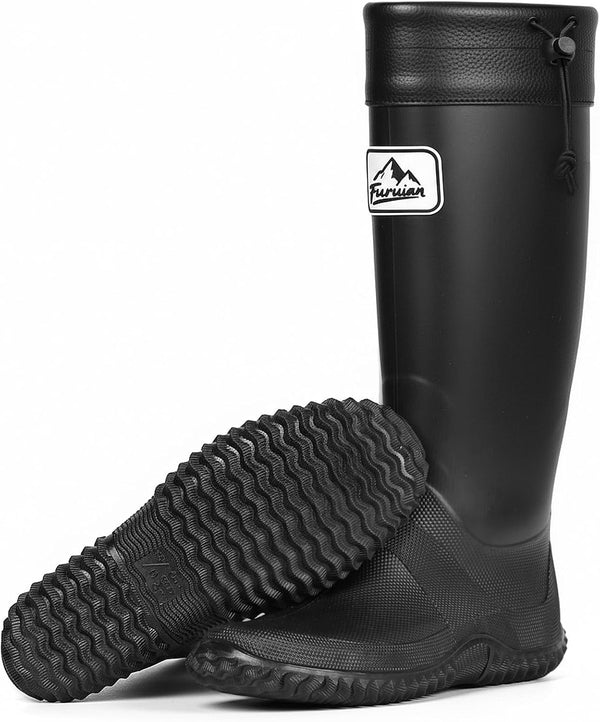 Slim Rain Boots Women Tall Packable Boots Waterproof