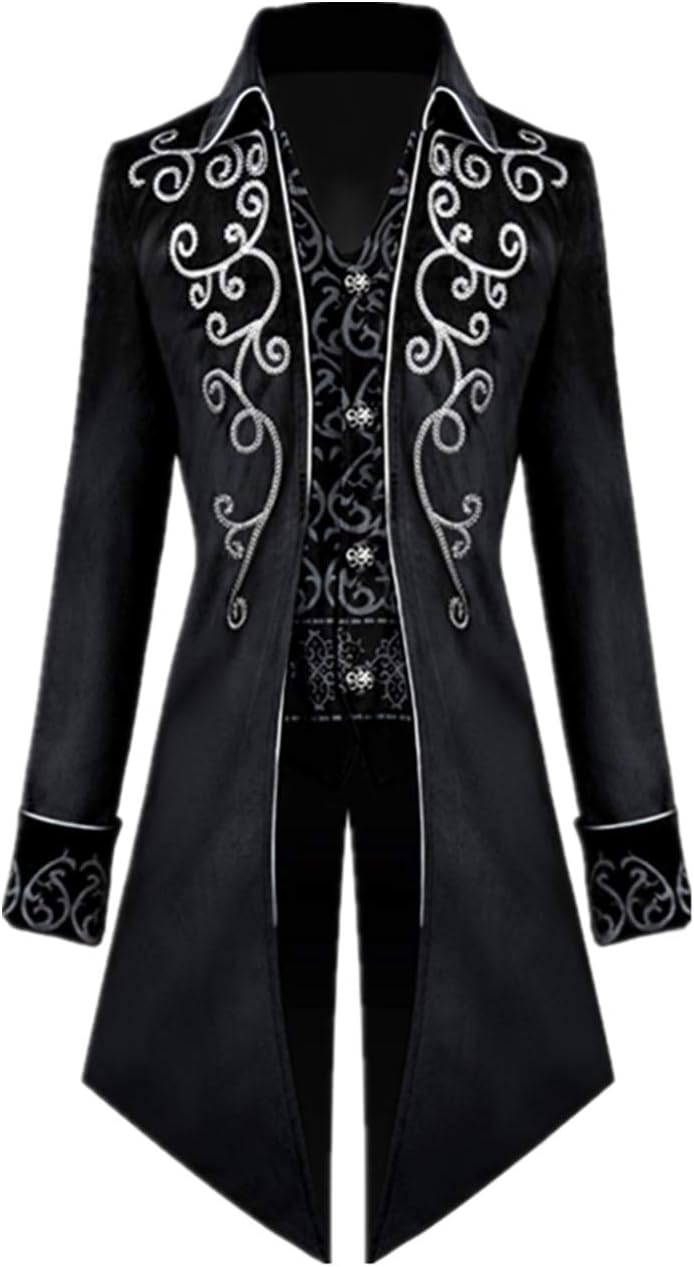 Apocrypha Mens Medieval Steampunk Tailcoat Jacket Vampire Costume