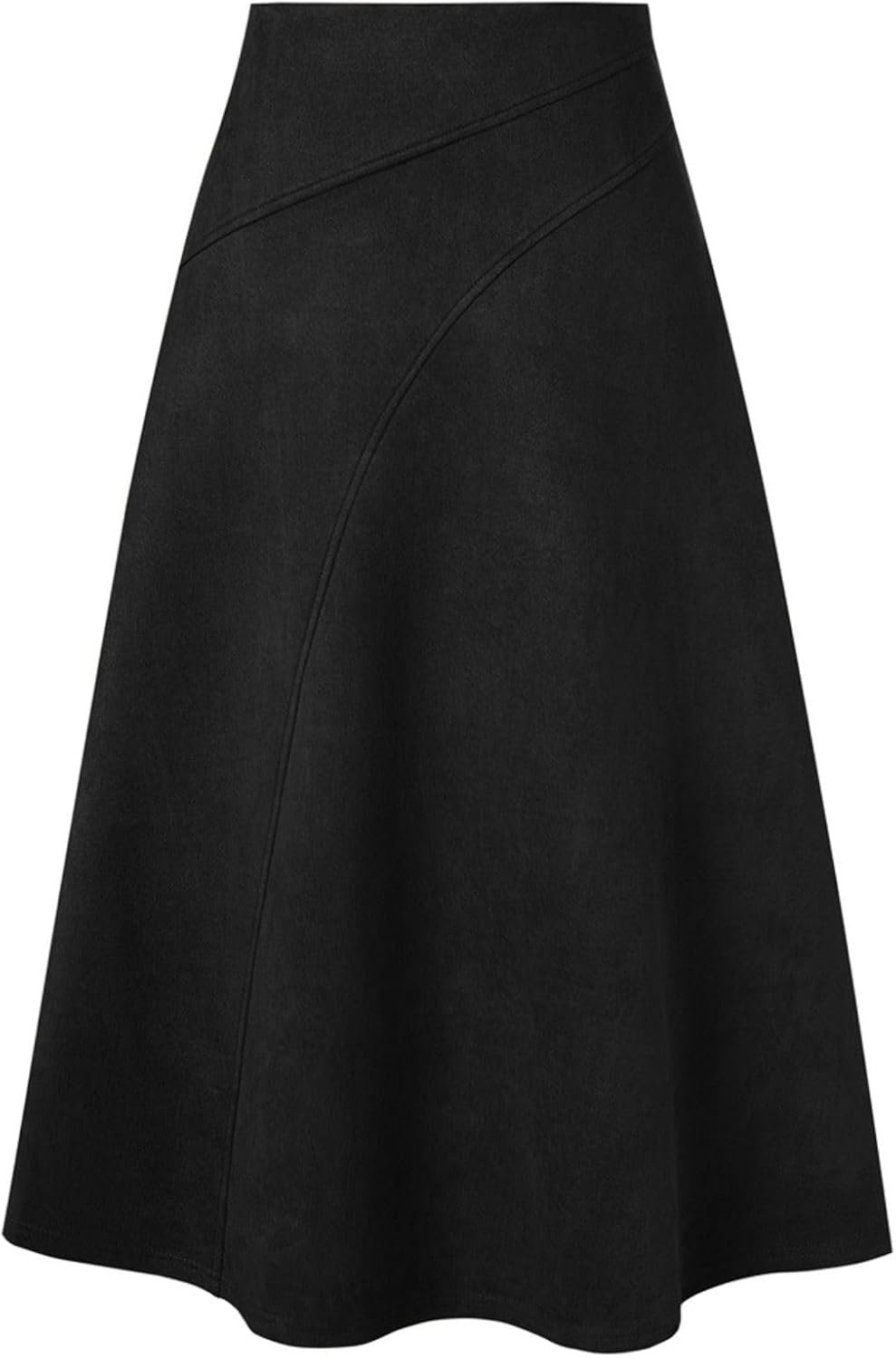 2026 Women's Suede Skirts, High Waist A-Line Skirt, Fall Winter Midi Skirt