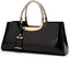 Patent Leather Structured Shoulder Handbag — Evening Party Satchel & Crossbody Top Handle Bag