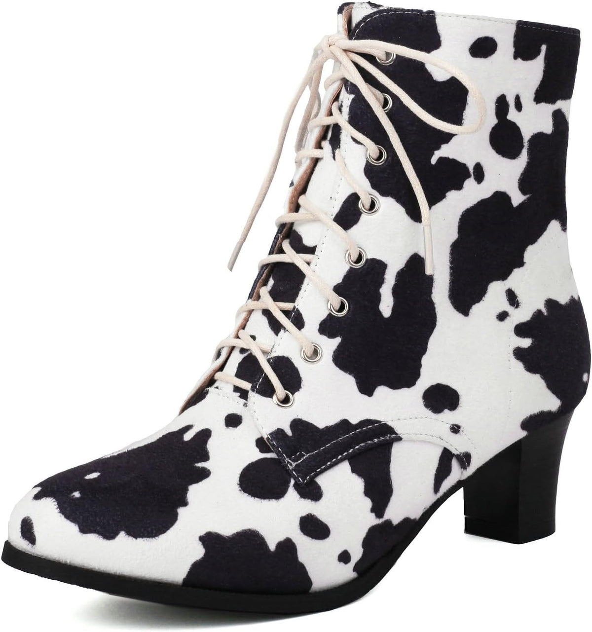 Uniquelly Women Vintage Victorian Boots Lace Up Ankle Boots
