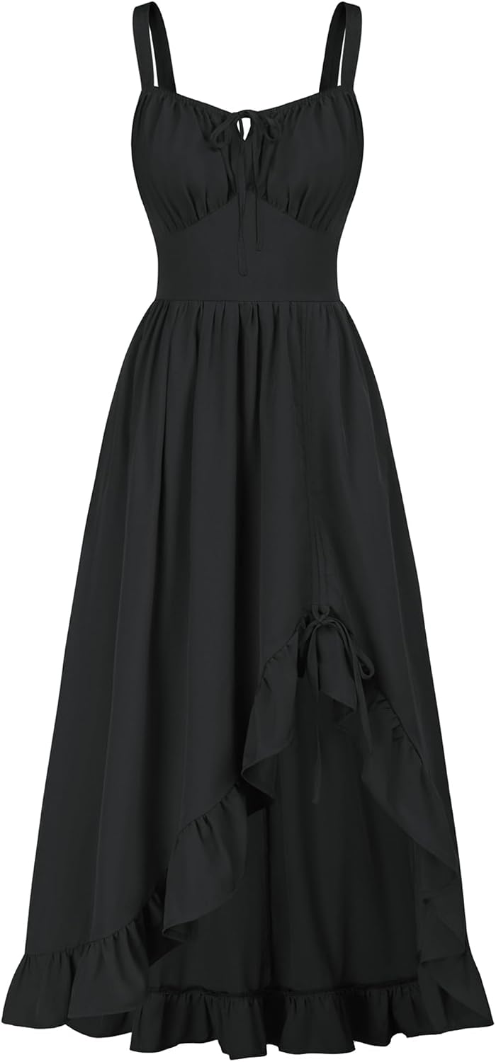 Scarlet Darkness Women Renaissance Corset Dress Flowy Gothic Sundress