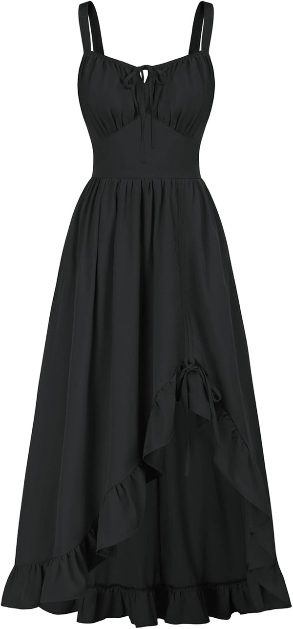 Scarlet Darkness Women Renaissance Corset Dress Flowy Gothic Sundress
