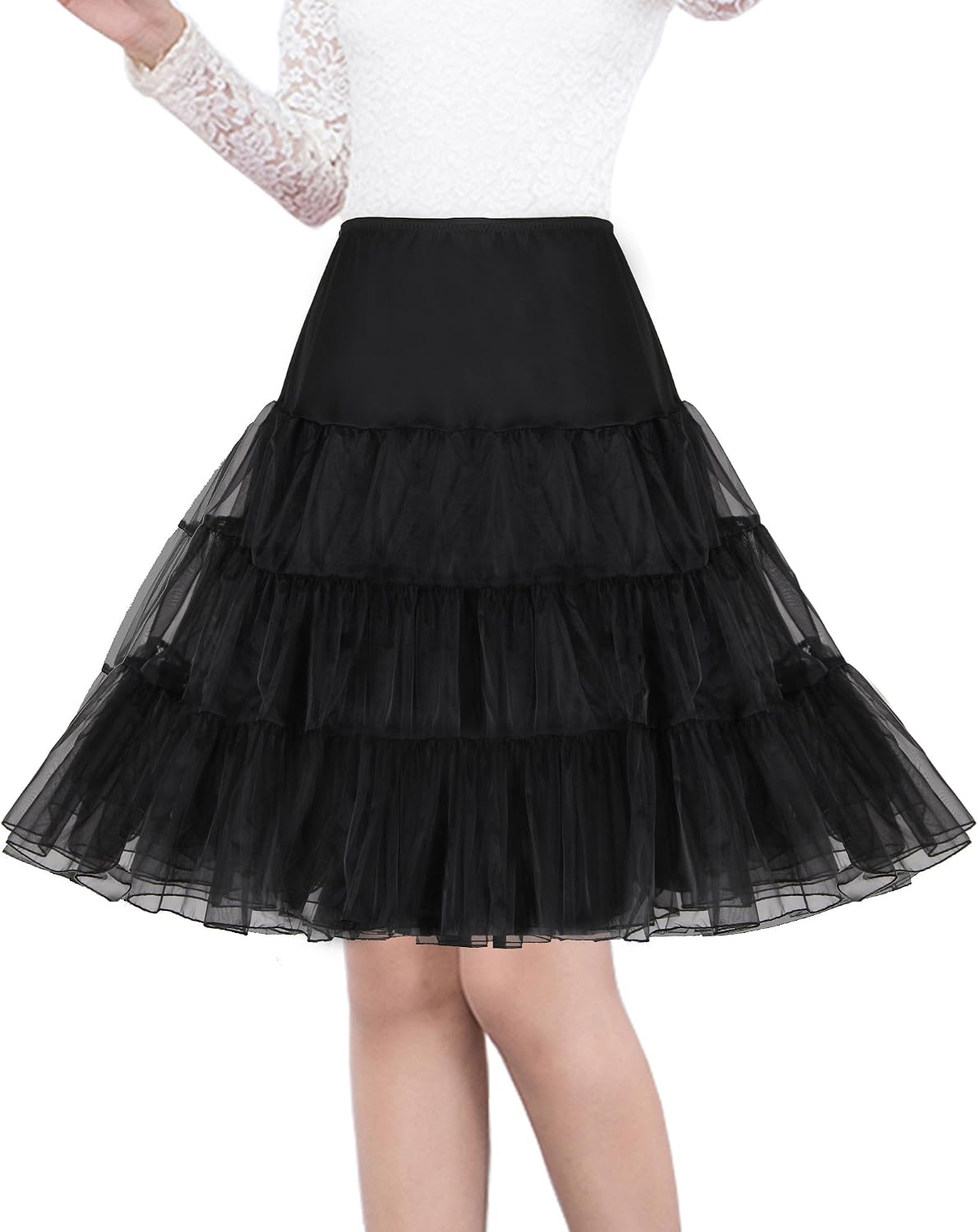 Women's 50s Vintage Petticoat 26" Crinoline Rockabilly Tutu Skirt Slip S-3XL