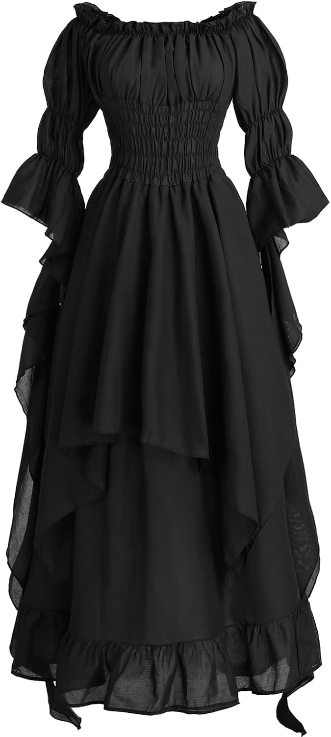 Renaissance Dress Women Victorian Dresses White Fairy Witch Wedding Dress