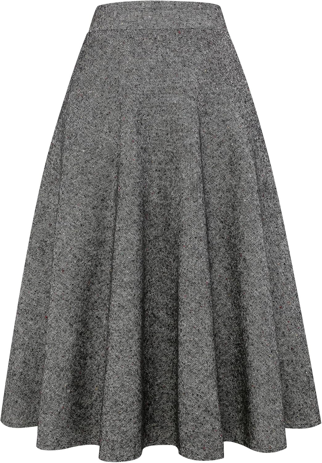 Womens Long Wool Plaid Skirt Aline High Waist Fall Winter Skirts