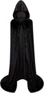LHJ Unisex Full Length Hooded Robe Cloak Long Velvet Cape Cosplay Costume
