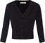 Women's 3/4 Sleeve Cropped Cardigan Shrug — Button-Down Sweater