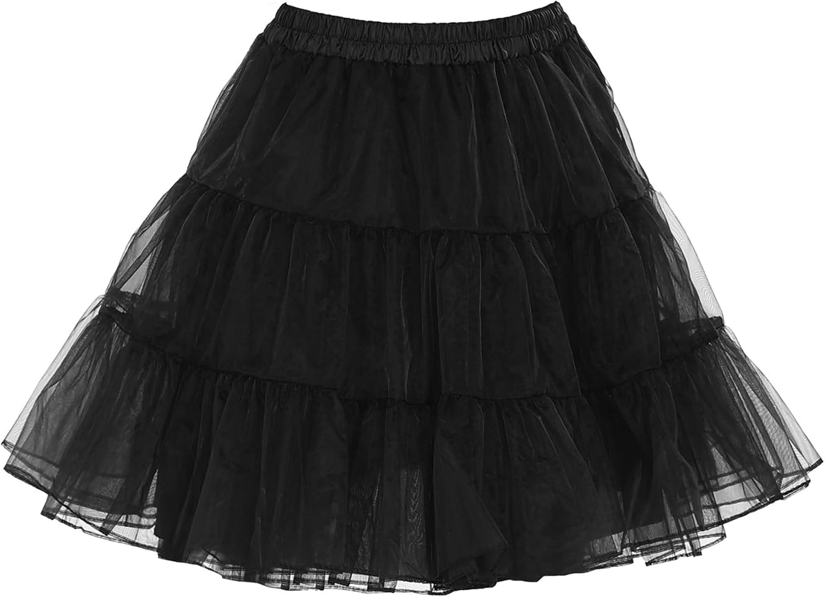Women's 50s Vintage Petticoat A-line Underskirt Crinoline Rockabilly Tutu Skirt S-3XL