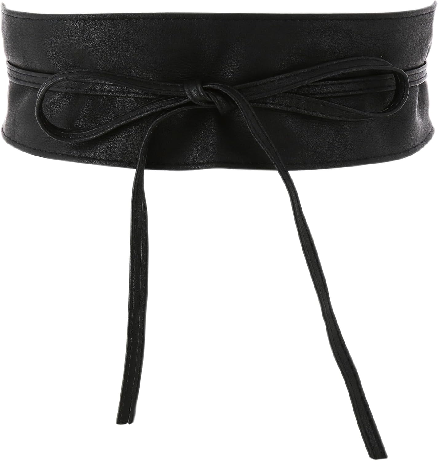 Woman Leatherette Waisband Obi Belt, Mica