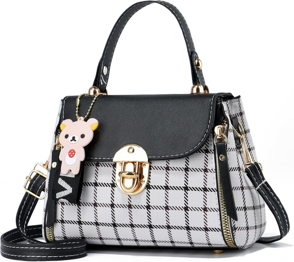 Sweet Small Plaid Crossbody Satchel