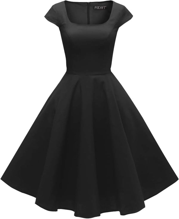 Women's Cocktail Dress 1950s Retro Swing Dress