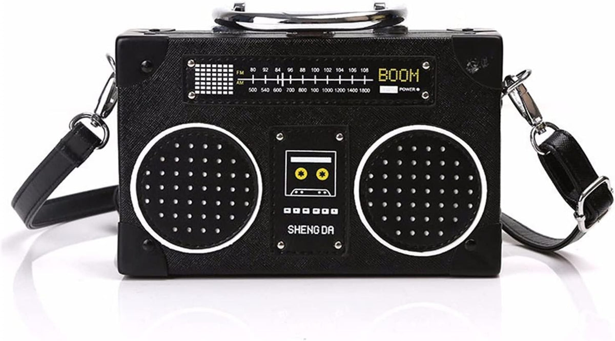 Vintage Radio-Shaped Crossbody Bag Main image