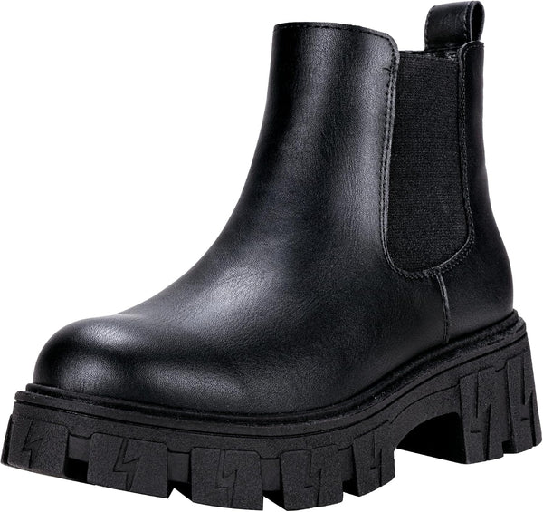 Women's Chelsea Combat Boots, Chunky Platform Ankle Boots