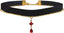 MOMOCAT Black Velvet Red Pendant Choker Necklace for Women Gothic Lace Chokers Necklace Witch Bride Vampire Accessories Aesthetic kawaii Jewelry for Women Teen Girls