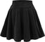 Urban CoCo Women's Crushed Velvet Mini Skater Skirt Pleated Stretchy A-Line