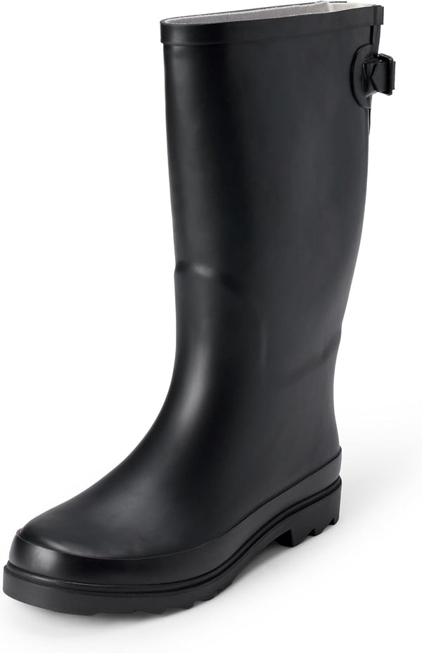 Women's Waterproof Tall Rain Boot With Adjustable