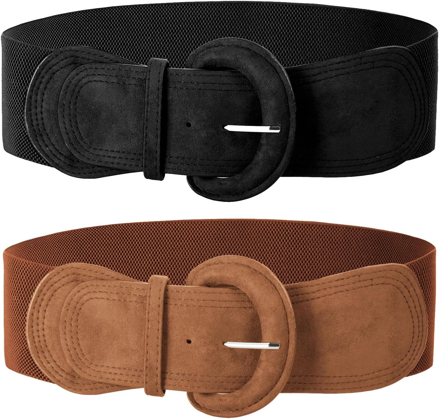 Grace Karin Belts For Women Suede Elastic Wide Belt Vintage Stretchy