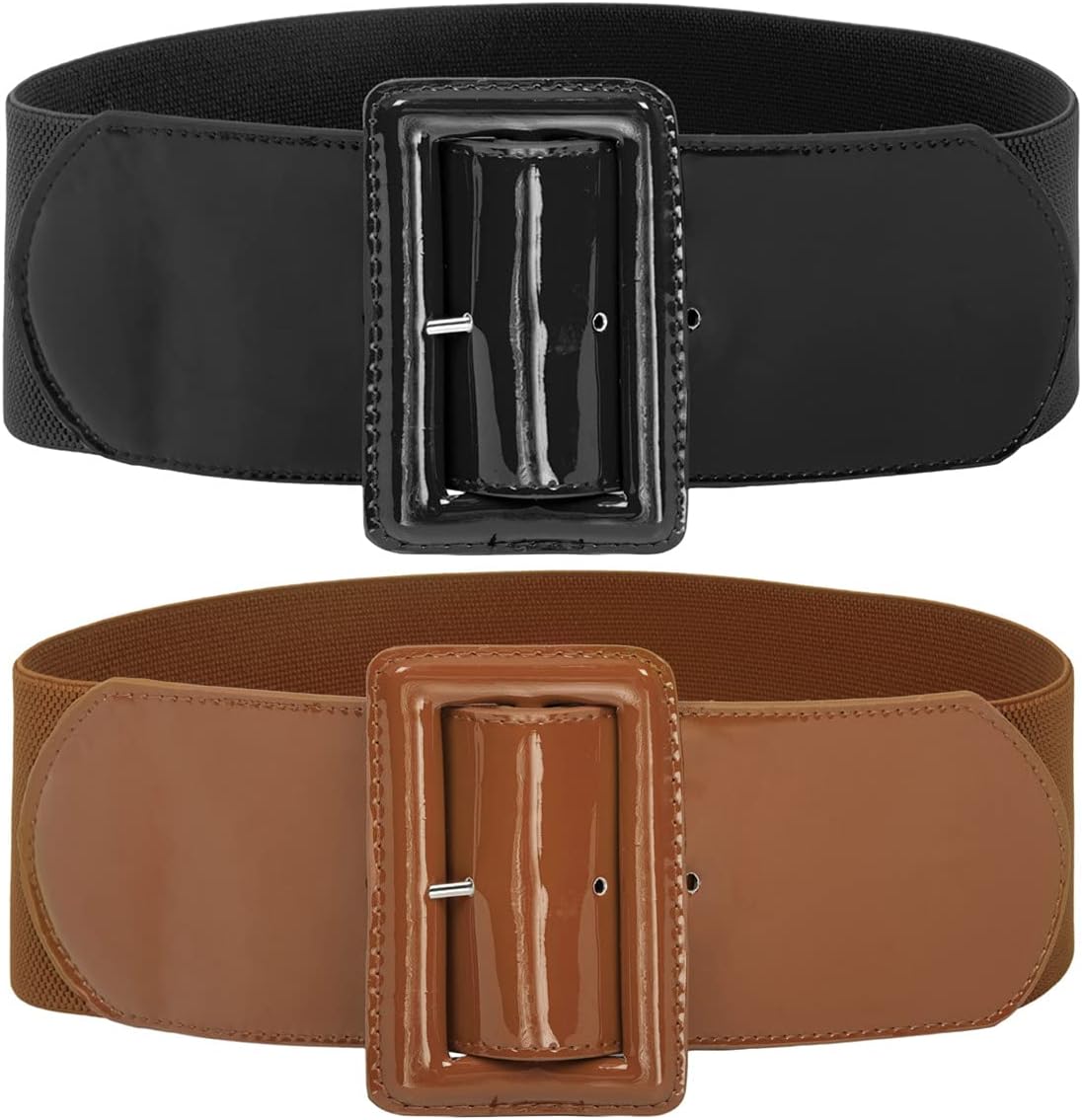 Women's Stretchy Belt 1950s 3 Inch Wide Elastic Belts