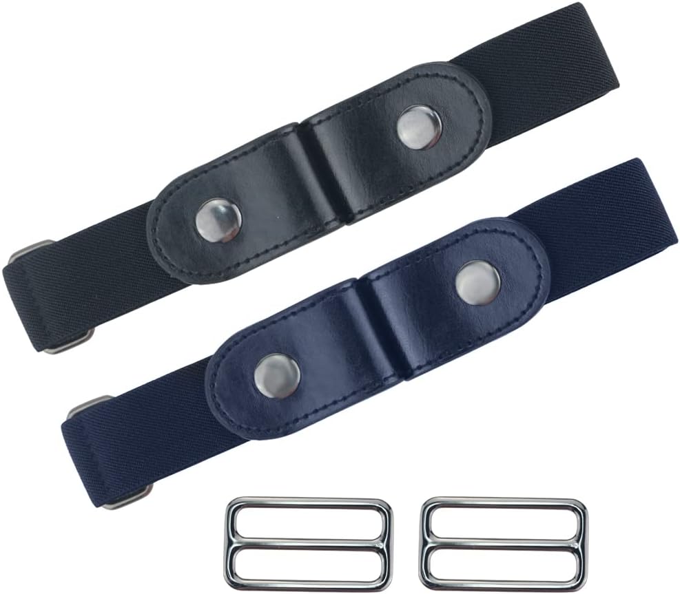 No Buckle Stretch Belt For Women Men, Elastic Invisible For Jeans