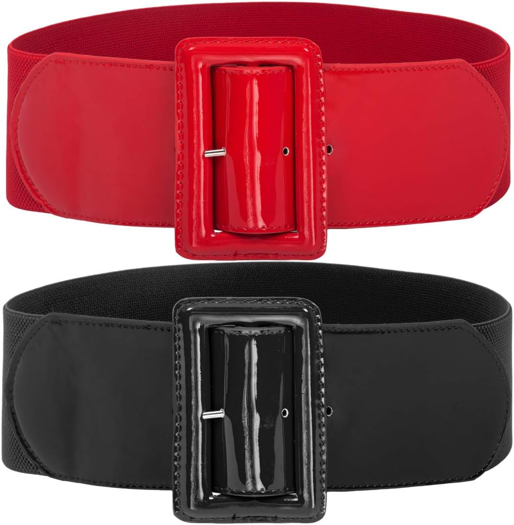 Women's Stretchy Belt 1950s 3 Inch Wide Elastic Belts