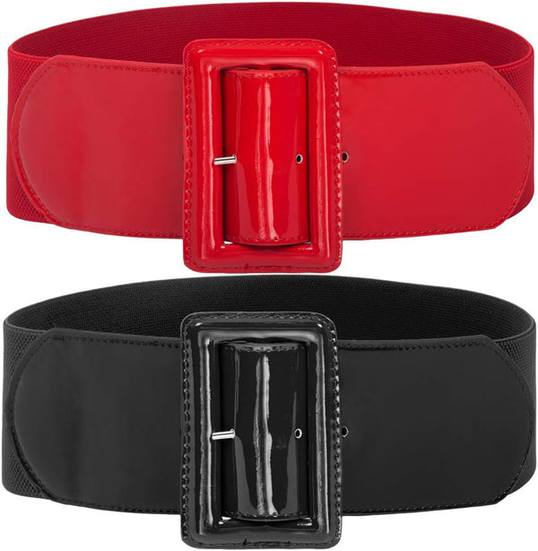 Women's Stretchy Belt 1950s 3 Inch Wide Elastic Belts