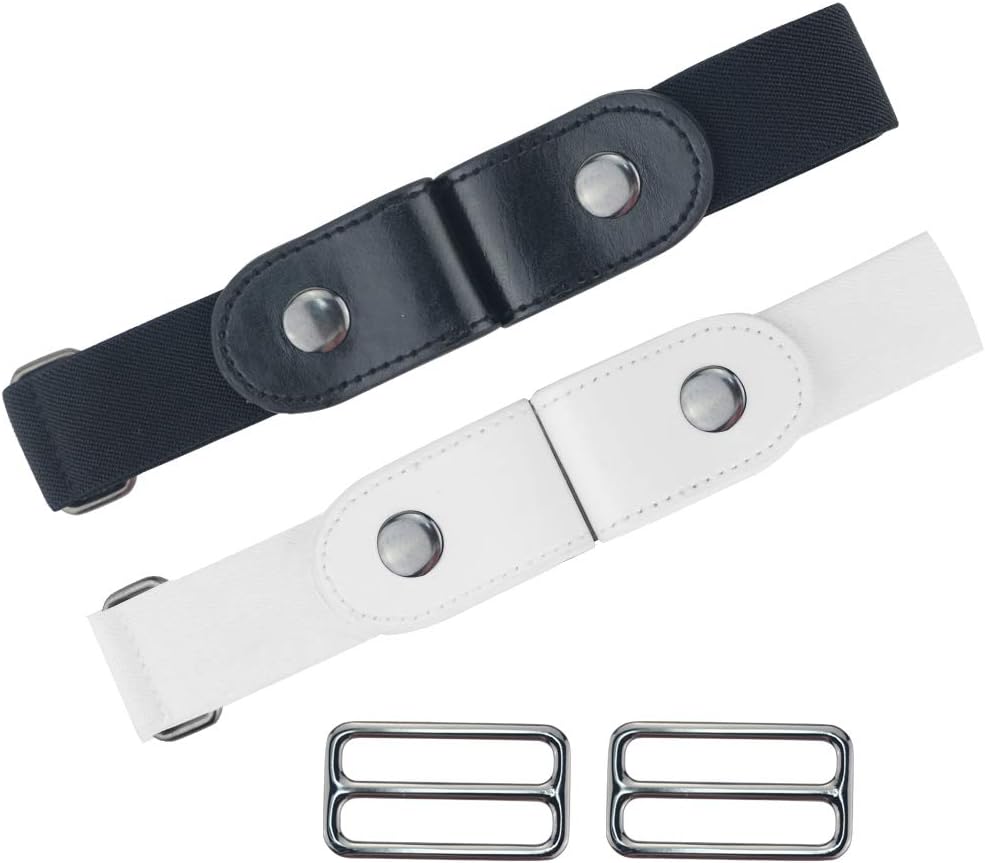 No Buckle Stretch Belt For Women Men, Elastic Invisible For Jeans