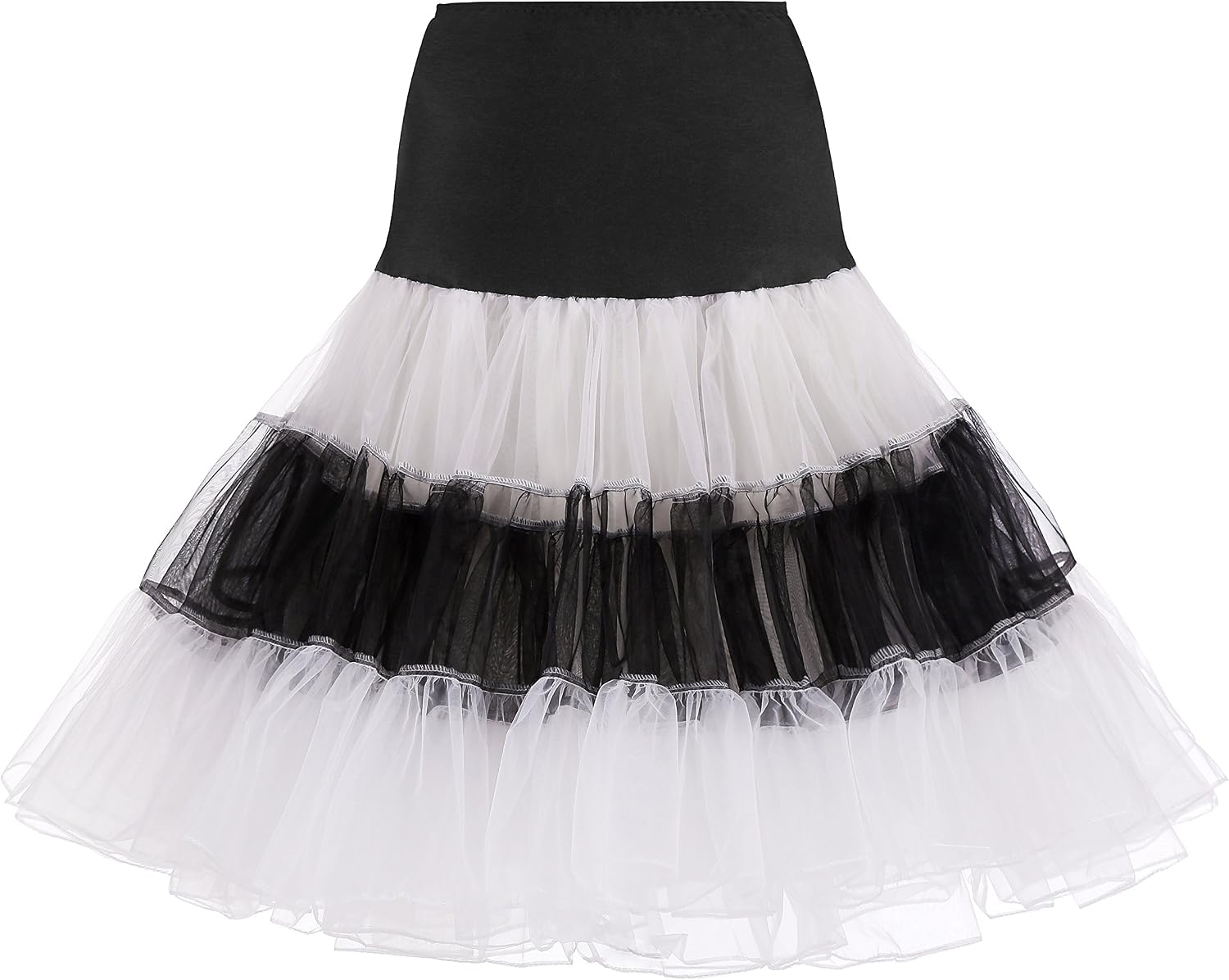 WOWBRIDAL Women's Vintage 50s Rockabilly Petticoat 25.59" Length Tutu Underskirt Secondary image