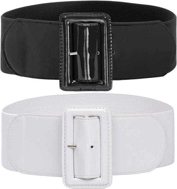 Women's Stretchy Belt 1950s 3 Inch Wide Elastic Belts
