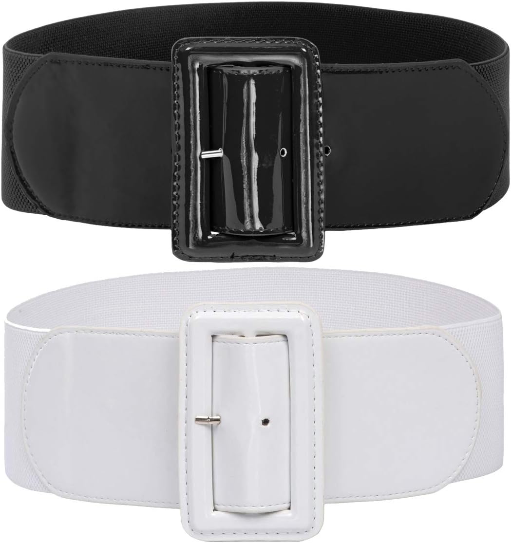 Women's Stretchy Belt 1950s 3 Inch Wide Elastic Belts