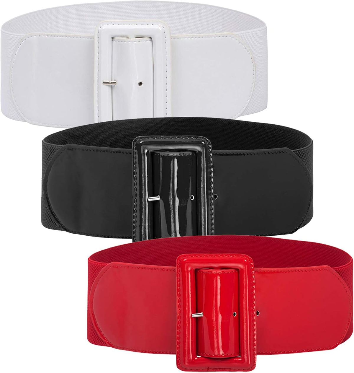 Women's Stretchy Belt 1950s 3 Inch Wide Elastic Belts