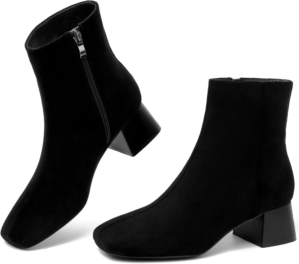High Heel Boots for Women,Womens Platform Boot Heels Sexy Round Toe Lace UP High Heels Mid Calf Boots