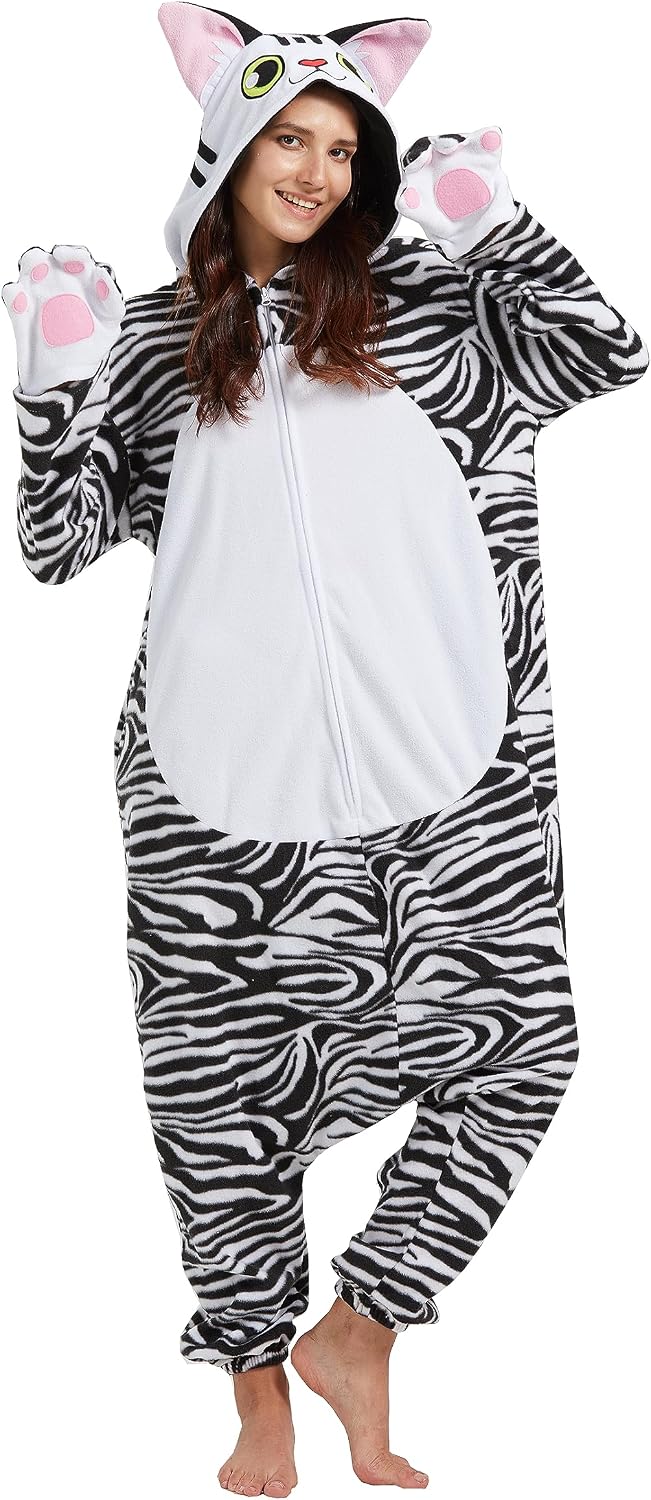 SAMGU Adult Onesie Animal Halloween Cosplay Costume One Piece Pajamas for Women and Men