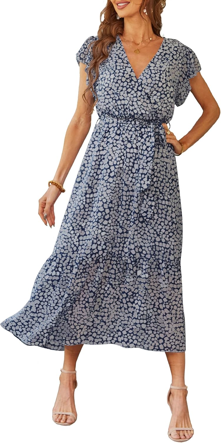 PRETTYGARDEN Women's Summer Floral Boho Maxi Dress