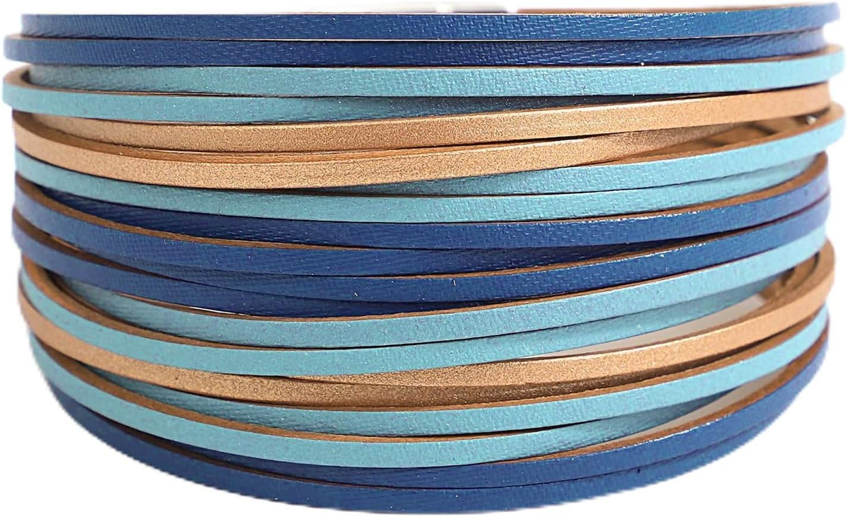 Fesciory Leather Wrap Bracelets for Women, Boho Western Layered Jewelry